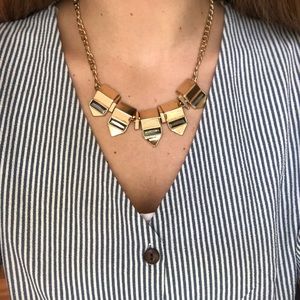 BCBG gold statement necklace